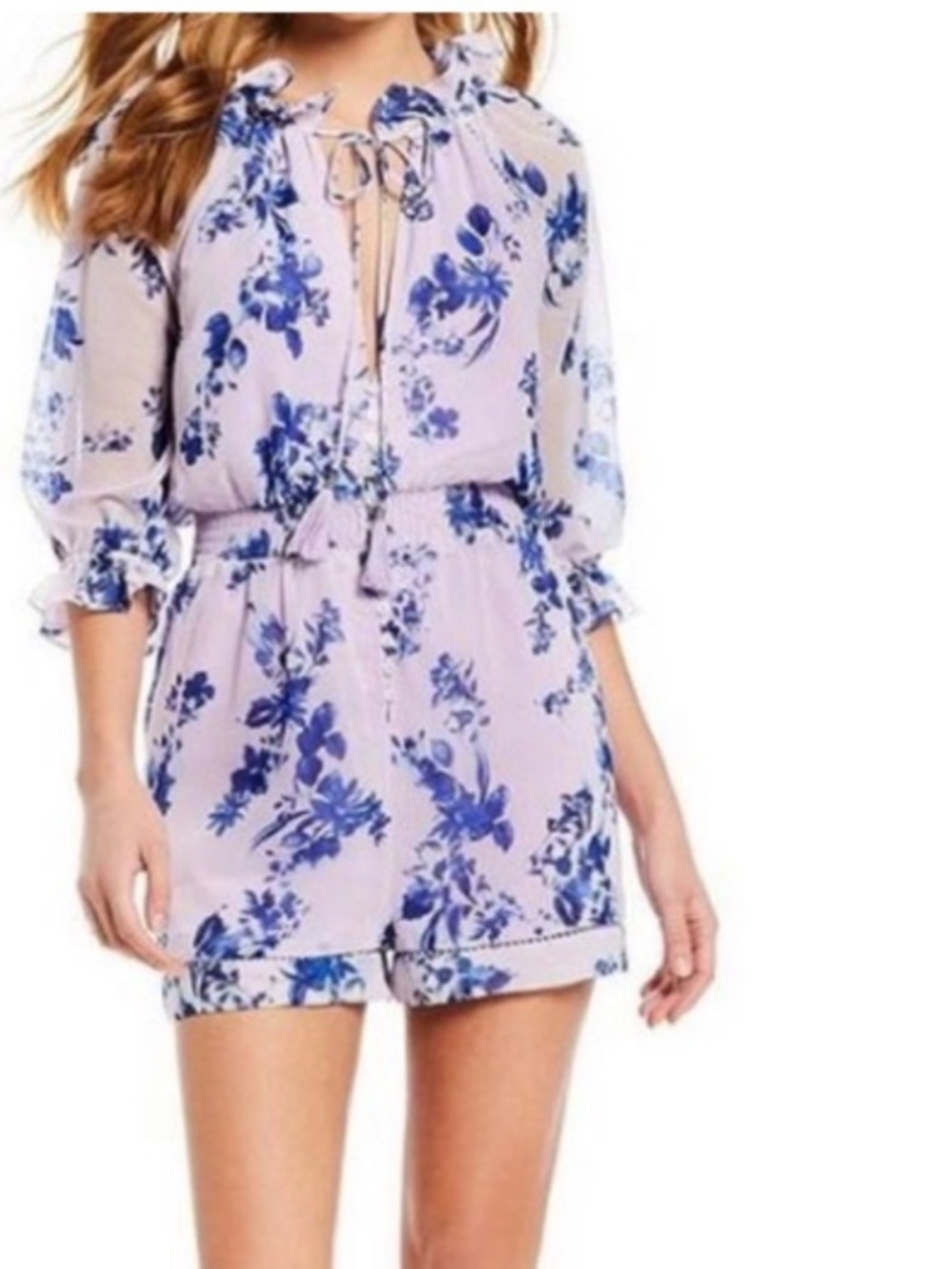 NWT GIANNI BINI Ali romper in lilac multi size XS-M